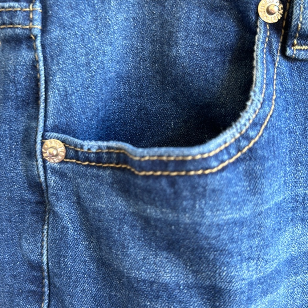 Wide leg blue jeans, size 14 - Picture 8 of 9